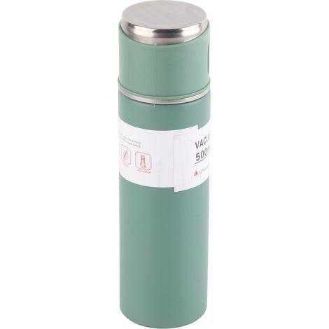 500 ml Vakuumisolierter Becher, Edelstahl-Thermosflasche, tragbarer Vakuumbecher, Thermoskanne für Outdoor-Aktivitäten (Grün) (1/5)