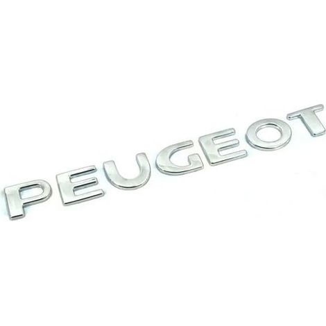 Lettere autoadesive cromate 3D per auto. Emblema. Adesivo. Scritta Peugeot (1/5)