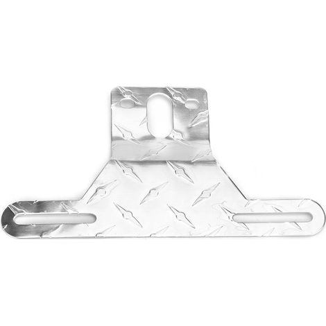 GARRYFIZH Support de fixation pour feu de plaque d'immatriculation de remorque en aluminium argenté