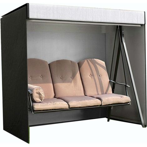 Housse de meubles d'extérieur Housse de balançoire Housse imperméable Housse de protection de meubles Housse anti-poussière Housse de meubles d'extérieur 210D,200170125cm,Noir