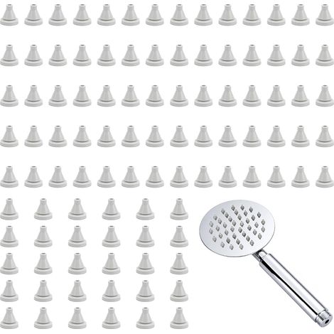 100 Pièces Buses En Silicone de Couleur Grise 4 mm pour Pommeau de Douche, Trou de Pulvérisation Universel, Elles S'adaptent Aux équipements Dont Le pour La Réparation Des Pommeaux De Douche (1/5)
