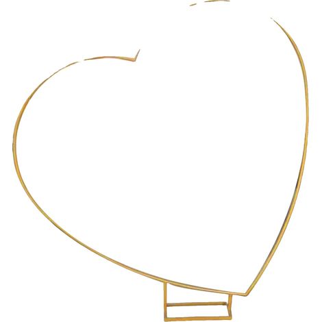 Support d'Arche de Mariage, Design Élégant, Construction Métallique Durable, Plat en forme de cœur, Or (1/2)
