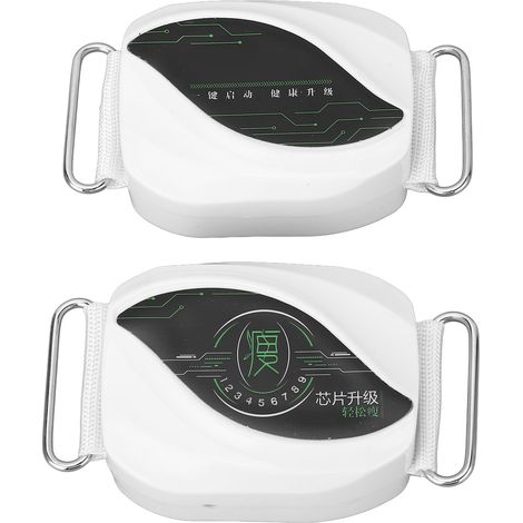 Lot de 2 ceintures amincissantes en nylon ABS, réglables et portables, avec masseur abdominal vibrant et fermeture auto-agrippante pour la taille, les bras et les cuisses. (1/5)
