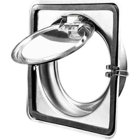 Clapet anti-retour pour hottes de cuisine, version inox, 18,8 cm x 18,8 cm (1/5)