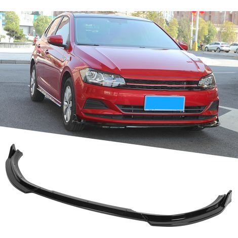 Fahrzeugmodifikation 2018: Volkswagen Polo Mk6 AW K·SEEK DESIGN Dreiteilige Frontlippe in Hochglanzschwarz (Oversized) (1/5)