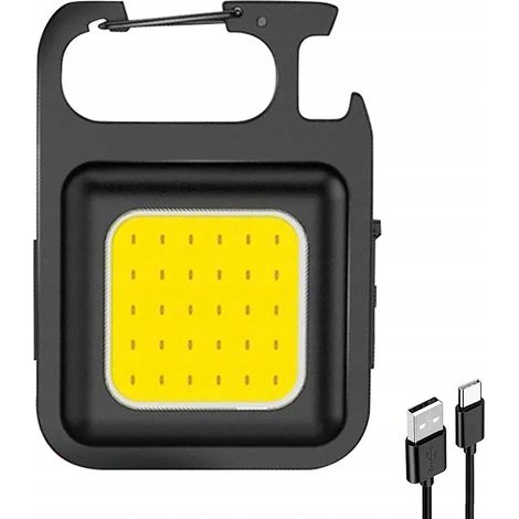Potente mini linterna LED recargable con llavero y imán. (1/5)