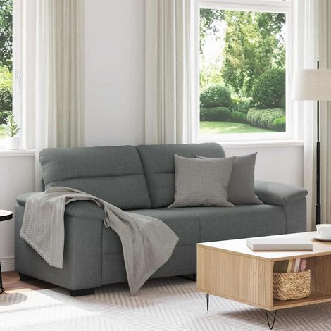 Canapé-Sofa à 2 places gris foncé 180x81x84 cm tissu (1/5)