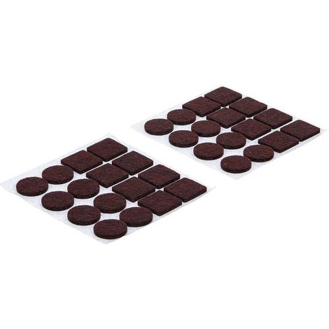 Jeu de Protections Antidérapants Marrons - 32 pcs - Sécurité et Stabilité - Caoutchouc - D-Work (1/5)