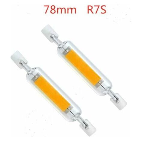 VURAHOME - R7S 78mm LED 10W Blanc Chaud 3000K, 500LM, R7S J78 COB LED Linéaire Remplacer Crayon Halogène 40W 50W, Ampoule R7S LED 78mm Slim pour Mini Projeture/Applique Murale, Non-dimmable, lot de 2 (1/4)
