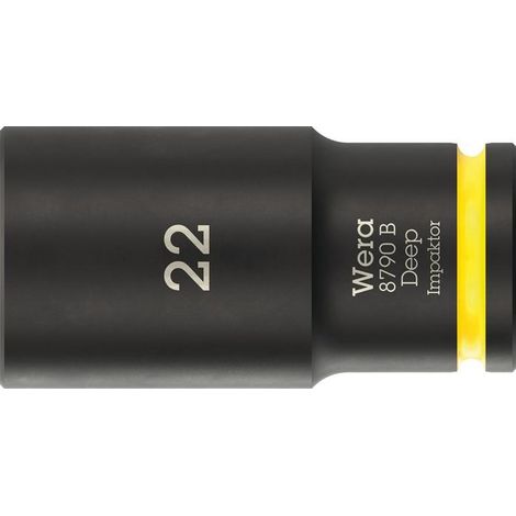 WERA Steckschlüsseleinsatz 8790 B Impaktor Deep 3/8 Zoll 22mm L.63mm WERA
