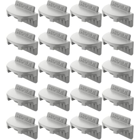 20x Ferrure d'assemblage connecteur pour paroi arrière pour épaisseur ≥ 12mm en plastique gris Sans outils Plaque de maintien Tiroir Placard Fond Jonction