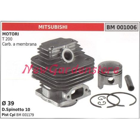 Cilindro pistone segmenti MITSUBISHI motore decespugliatore T 200 001006