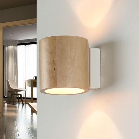 Petite lampe murale bois Up Down G9 confortable VALERYA couloir (1/5)