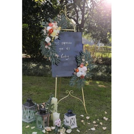 2PCS guirlandes de fleurs artificielles pour décoration d'automne, de mariage, Toile de fond pour table, décoration d'intérieur (1/4)