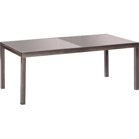 Semi AZ-Tisch 200(300)x110 cm graphit/grau Alu/Glasplatte