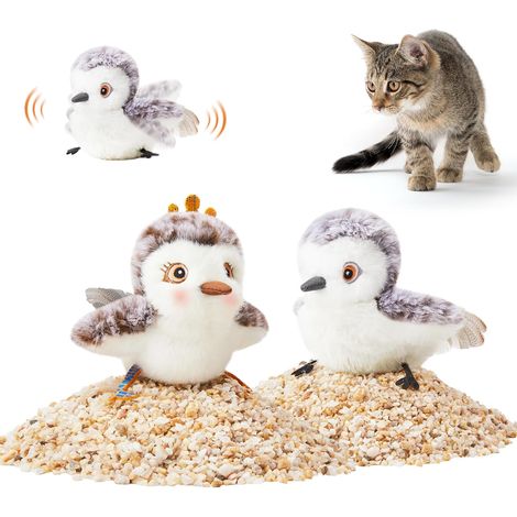 Lot de 2 Jouets pour Chat - Bécasseau Flottant - Jouet interactif pour Chat - Jouet interactif pour Chat - Jouet à Herbe à Chat pour Toutes Les Races (1/5)
