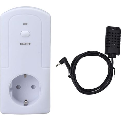 Commutateur Intelligent de Contrôle de Température et Humidité avec Prise Connectée WiFi pour une Gestion à Distance et Programmation Facile -KZQ