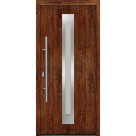Hörmann Ecostar Haustür "ISOPRO IP 770S", dark oak, 110 x 210 cm (B x H), DIN Links