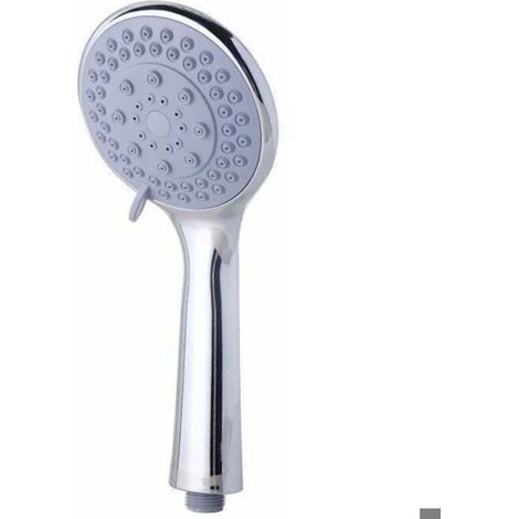 Cabezal de ducha de alta presión de 5 cabezales con acabado cromado desmontable, que ofrece efectos de lluvia y masaje tipo spa. (1/3)