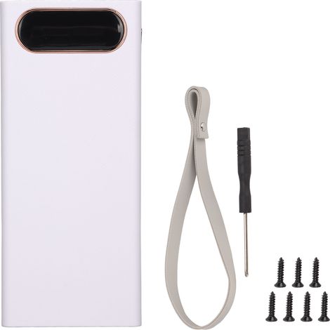 Boîtier de batterie externe DIY L16 16x18650, 2 sorties USB, écran LCD, entrée Micro USB et Type-C, blanc (1/5)