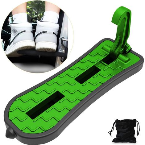 Marchepied de porte de voiture pliable, accès toit, anti-dérapant, marteau sécurité, vert (1/5)
