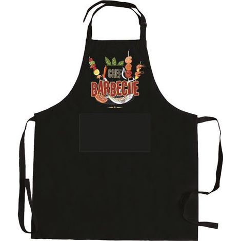 Delantal 90 x 72 cm Negro - Chef Barbacoa - Winkler