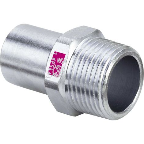 Viega Insert Prestabo 642082 22 mm x R 3/4, acier non allié, SC-Contur, extrémité d&39insertion