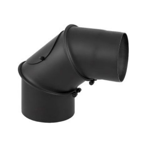 Coude réglable 0 à 90° avec regard - Conduit acier peint 2 mm  180  mm (1/2)