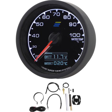 68-mm-Kfz-Wassertemperaturanzeige, 10–15 V DC, Zeiger, digitales Thermometer für Kraftfahrzeuge (1/5)