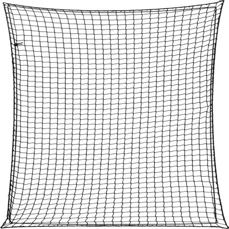 Filet pour remorque couverture de protection d'arrimage cargaison galerie de toit avec corde élastique 3 x 3 m PP noir (1/5)