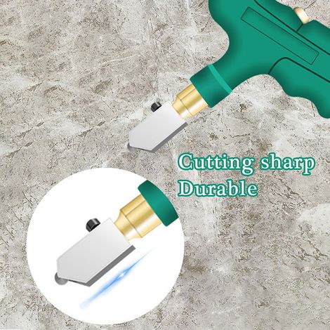 Couteau à carreler céramique, manche plastique, tête carbure, cutter pour verre et ouvre-boîte, kit de traçage, outil de découpe multifonction (1/5)