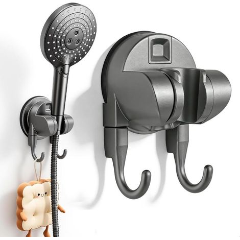 Support Pommeau de Douche Ventouse Porte Douche Sans Percage pour Salle de Bains Accroche Pommeau de (1/5)
