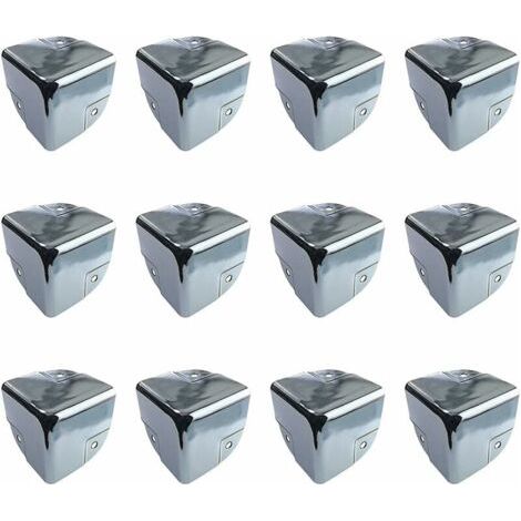 Protection de Meubles Protections d'Angle en Métal Protection d'Angle de Table 12 Pièces Supports de Protection d'Angle de Bord en Métal Protecteurs d'Angle pour Tables et Meubles Pointus (1/5)
