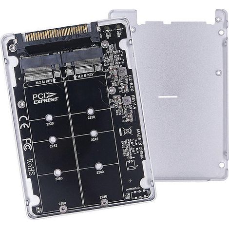 M.2 SSD auf U.2 Adapterkarte M.2 NVMe NGFF SSD auf PCI-E U.2 SFF-8639 PC-E3.0X4 M.2 Konverteradapter für 2230/2260/2280 (1/5)