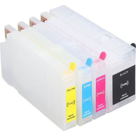 Cartouche d'encre rechargeable 4 couleurs avec puce permanente, accessoire d'imprimante compatible HP 950BK 951 C M Y, boîte d'encre de remplacement. (1/5)