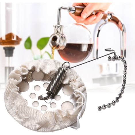 Lot de 10 filtres à café réutilisables en coton pour cafetière à siphon. (1/5)