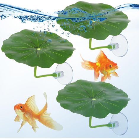 Lot de 3 hamacs - Avec ventouse - Habitat naturel - Simule doux - Pour aquarium - Décoration artificielle (1/5)