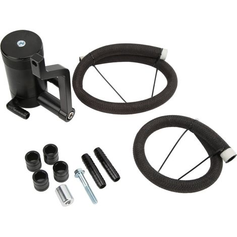 6.4L Black Billet Aluminum Billet Catch Can with Replacement Bracket for Chrysler 300 2011-2021. (1/5)