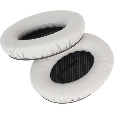 Coussinets de remplacement en cuir synthétique souple avec mousse mémoire pour casque Bose QC35, QC25, QC15 - Couleur Gris (1/5)