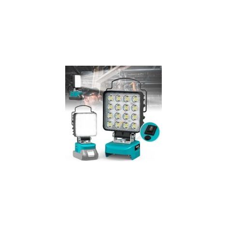 Kabellose LED-Arbeitsleuchte für Makita 18V – 48W/4800lm, wiederaufladbar mit Typ-C- und USB-Anschluss, tragbarer Fluter, ideal für Garagen, Baustellen und Camping (1/5)