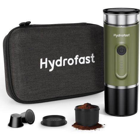 Machine à expresso portable avec batterie de 7800 mAh, design ultra léger, machine à café conviviale, 20 bar, auto-chauffante avec capsules NS et fond, pour camping-car (1/5)