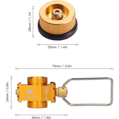 Gas Saver Plus Convertisseur Manette De Vitesse Recharge Réservoir Conversion Adaptateur Adaptateur Valve pour Camping Randonnée Pêche (1/5)