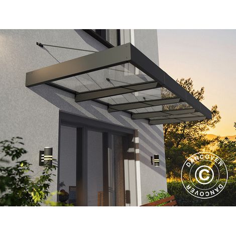 Canopy Sophia XL 4000, Palram/Canopia, 1.40x3.79x0.17 m, Dark Grey/Clear - Dancover (1/2)