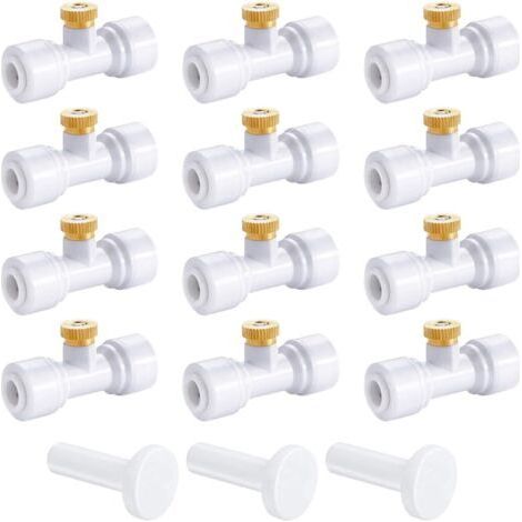 12-teiliges Messing-Sprühdüsen-Set + 12 Sprühaufsätze, Gartenbewässerungssystem, Zerstäuber, Weiß (1/5)