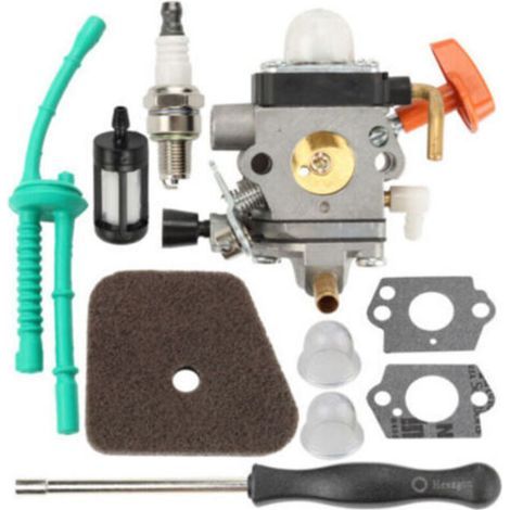 Vergaser für STIHL Freischneider FS90 FS110 HT101 FS130 FS100 FS110R KM110R KM130 HL100 HT100 FS100RX FS130R FS87 FS100R KM90 KM90R KM100 KM110 KM130R mit Zündkerze usw.