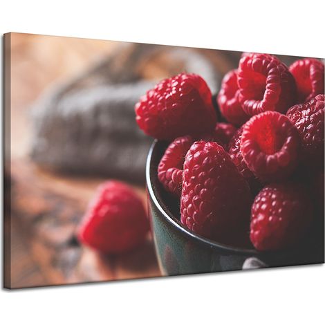 Leinwanddruck „Rote Himbeere Küche“ 120 x 80 cm