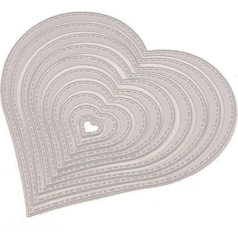 Herz-Stanzschablone zum Selbermachen für Scrapbooking, Prägealbum, Papierkartenbasteln