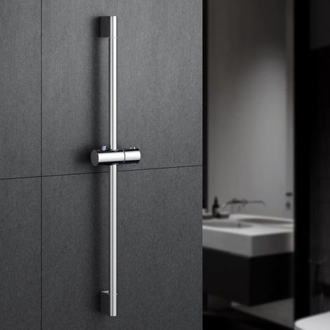 1 Barre de douche,Acier inoxydable,Réglable 70cm,Support pivotant,Salle de bain