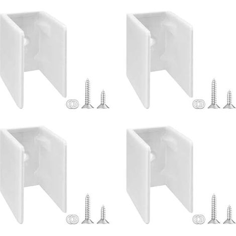 clips de blocage pour manivelle de volet roulant, fixation murale à visser, blanc, compatible avec les fenêtres de Ø 12 à 18 mm, fixation murale universelle à visser - Blanc (1/5)