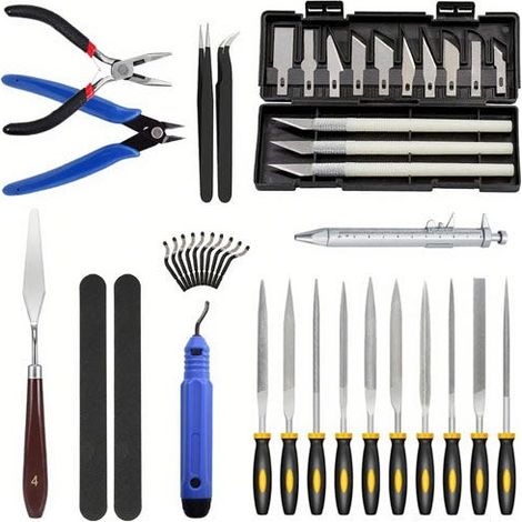 Kit di strumenti per stampante 3D, il kit di modelli include strumenti per la sbavatura, kit di finitura e modello 3D. (1/3)